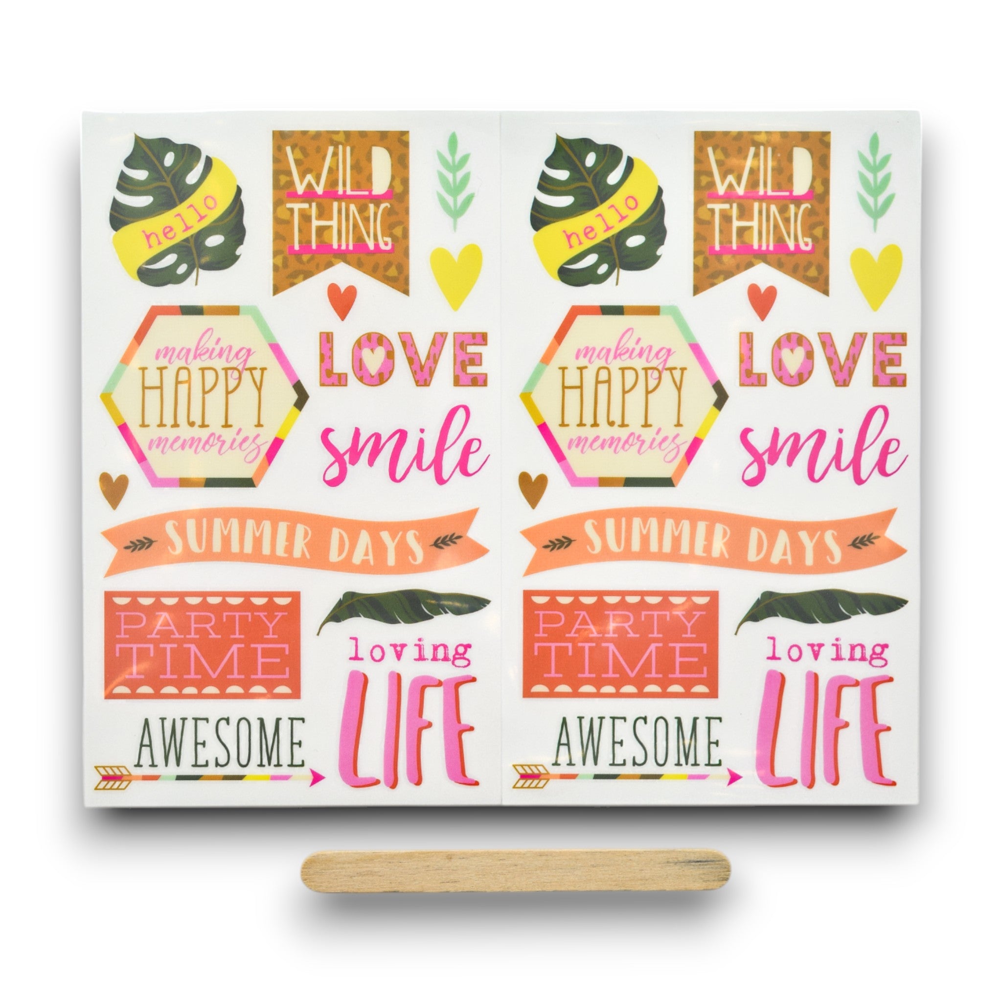 Tropical Escapes - Rub Ons